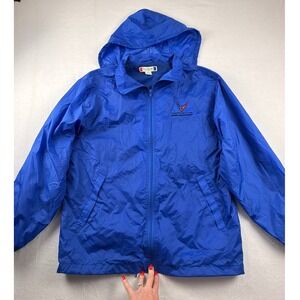 Clique Corvette National Museum Windbreaker Jacket Blue Mens Small Hooded Zip